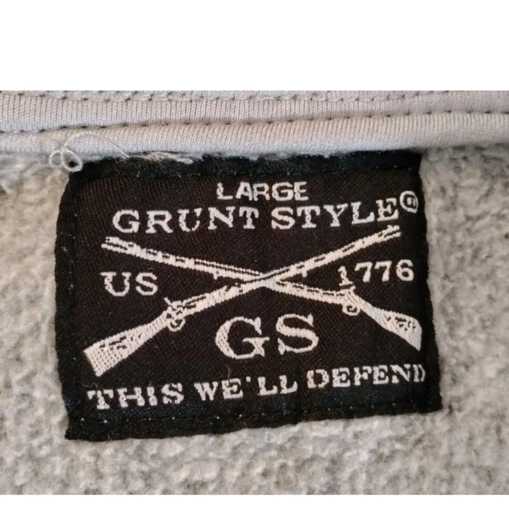 Grunt Style Fleece Jacket Men's Large Military Tactical Full Zip Heather Gray - Picture 5 of 6